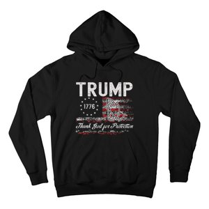 Trump Thank God For Protection President Donald Trump Tank Top Hoodie