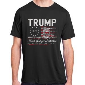 Trump Thank God For Protection President Donald Trump Tank Top Adult ChromaSoft Performance T-Shirt