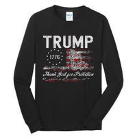 Trump Thank God For Protection President Donald Trump Tank Top Tall Long Sleeve T-Shirt