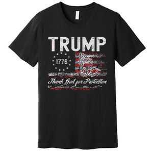 Trump Thank God For Protection President Donald Trump Tank Top Premium T-Shirt