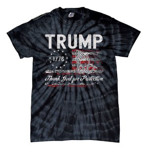 Trump Thank God For Protection President Donald Trump Tank Top Tie-Dye T-Shirt