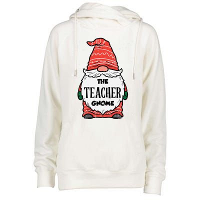 The Teacher Gnome Xmas Matching Christmas Pajamas For Family Cute Gift Womens Funnel Neck Pullover Hood