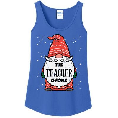 The Teacher Gnome Xmas Matching Christmas Pajamas For Family Cute Gift Ladies Essential Tank