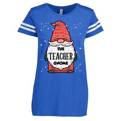 The Teacher Gnome Xmas Matching Christmas Pajamas For Family Cute Gift Enza Ladies Jersey Football T-Shirt