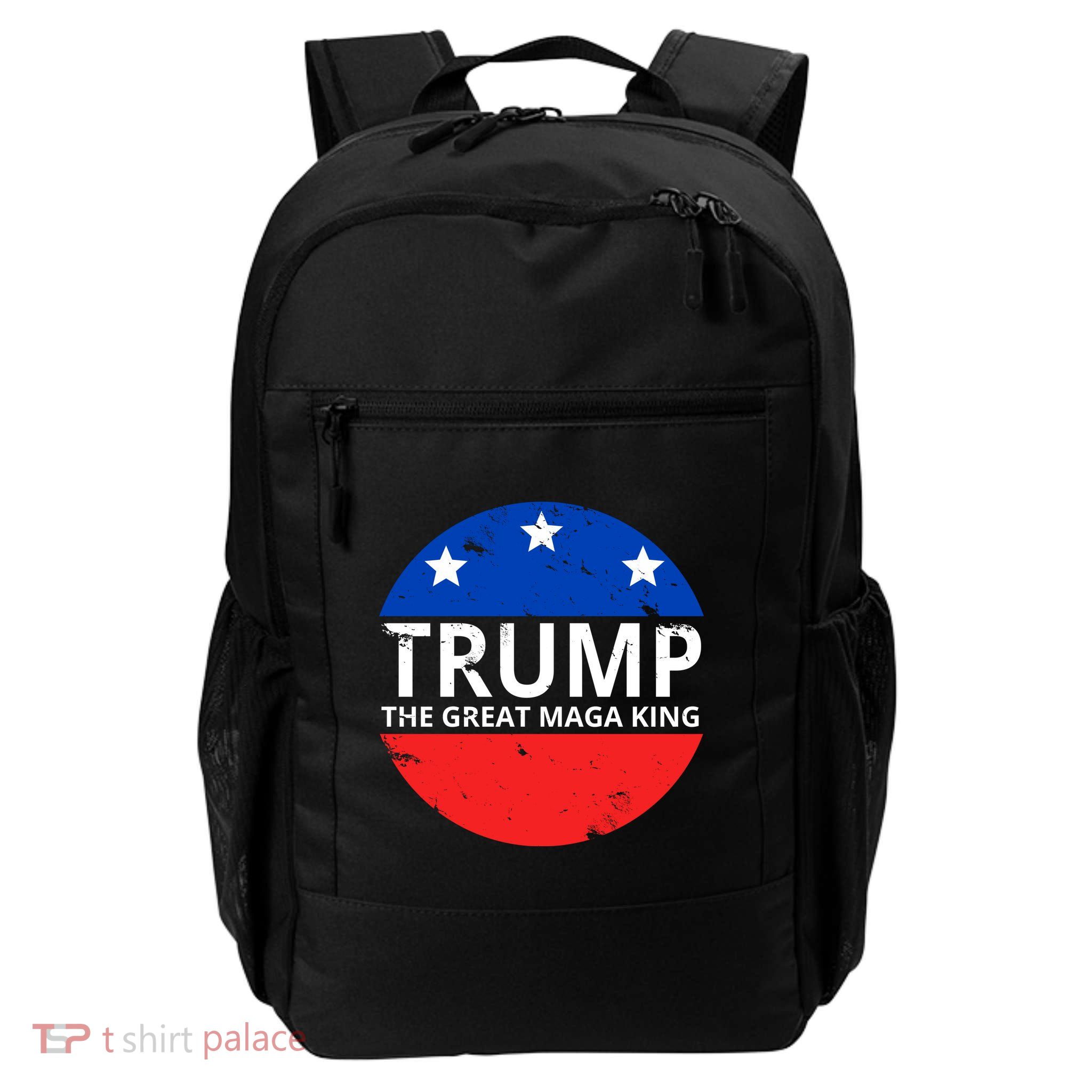 Trump The Great Maga King Logo Backpack