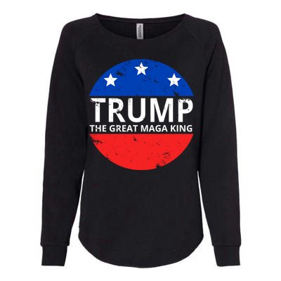 Trump The Great Maga King Logo Womens California Wash Sweatshirt