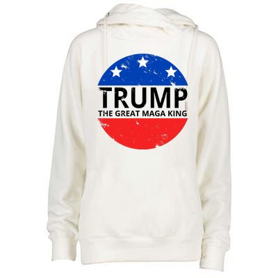 Trump The Great Maga King Logo Womens Funnel Neck Pullover Hood