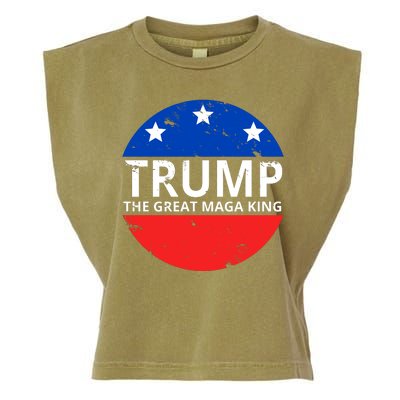 Trump The Great Maga King Logo Garment-Dyed Women's Muscle Tee