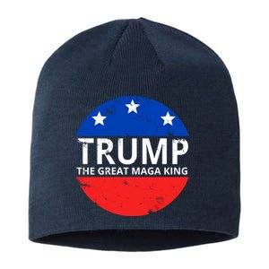 Trump The Great Maga King Logo Sustainable Beanie