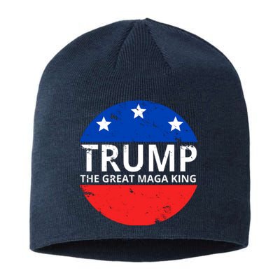 Trump The Great Maga King Logo Sustainable Beanie