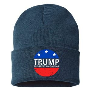 Trump The Great Maga King Logo Sustainable Knit Beanie