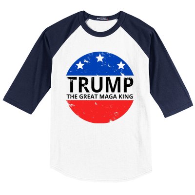 Trump The Great Maga King Logo Baseball Sleeve Shirt