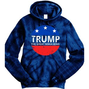 Trump The Great Maga King Logo Tie Dye Hoodie