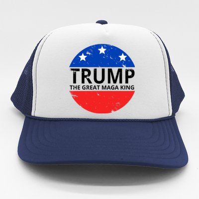 Trump The Great Maga King Logo Trucker Hat