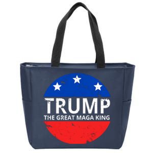 Trump The Great Maga King Logo Zip Tote Bag