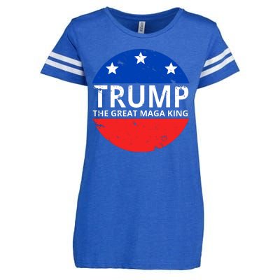 Trump The Great Maga King Logo Enza Ladies Jersey Football T-Shirt