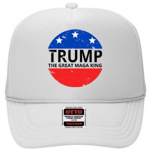 Trump The Great Maga King Logo High Crown Mesh Back Trucker Hat