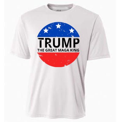 Trump The Great Maga King Logo Cooling Performance Crew T-Shirt