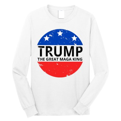 Trump The Great Maga King Logo Long Sleeve Shirt