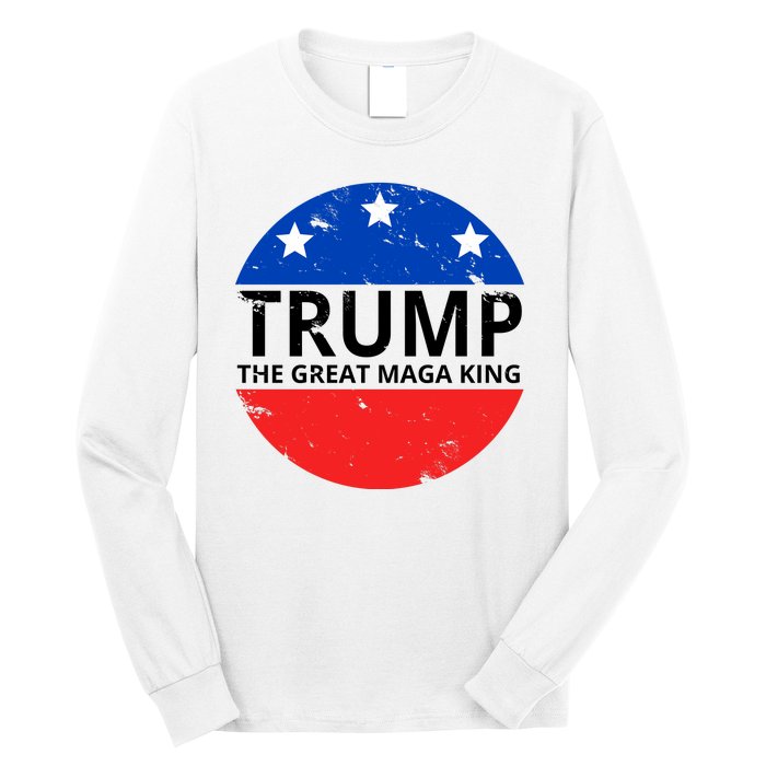 Trump The Great Maga King Logo Long Sleeve Shirt