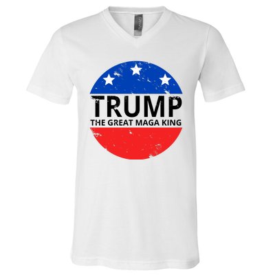 Trump The Great Maga King Logo V-Neck T-Shirt