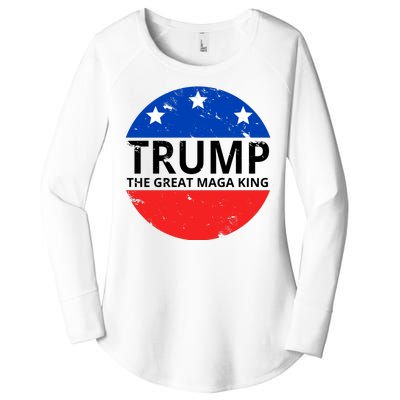 Trump The Great Maga King Logo Women's Perfect Tri Tunic Long Sleeve Shirt