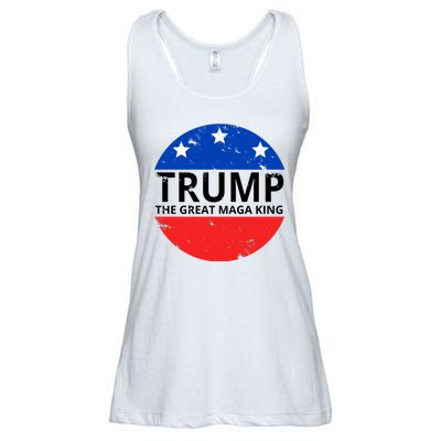 Trump The Great Maga King Logo Ladies Essential Flowy Tank