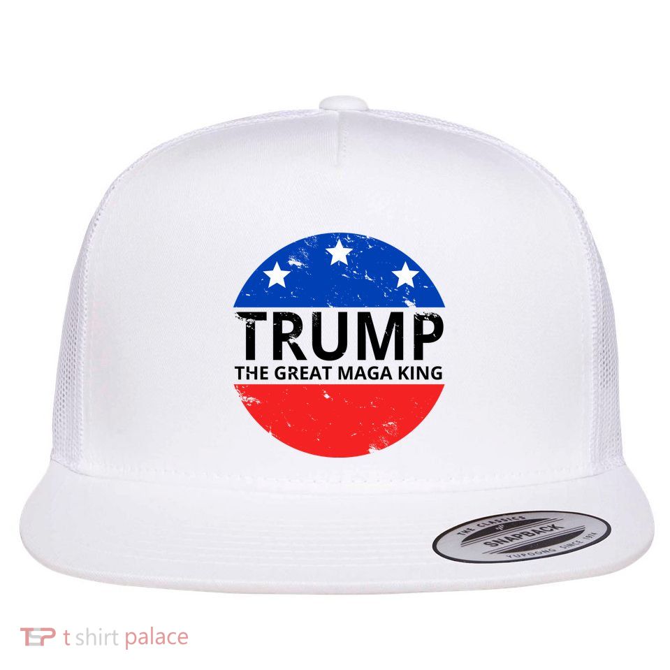 Trump The Great Maga King Logo Flatbill Hat