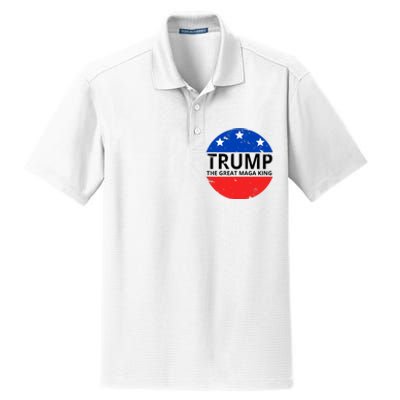 Trump The Great Maga King Logo Dry Zone Grid Polo