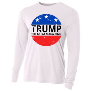 Trump The Great Maga King Logo Cooling Performance Long Sleeve Crew