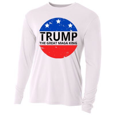 Trump The Great Maga King Logo Cooling Performance Long Sleeve Crew