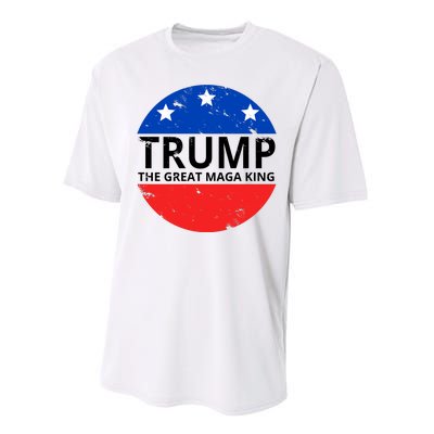 Trump The Great Maga King Logo Performance Sprint T-Shirt