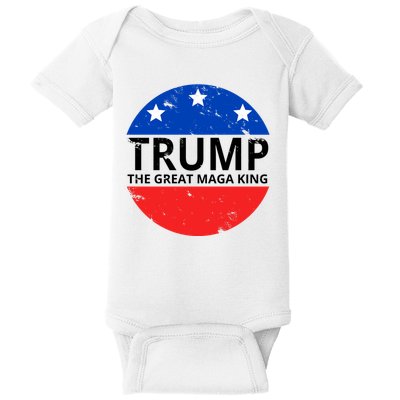 Trump The Great Maga King Logo Baby Bodysuit