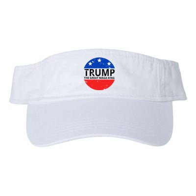 Trump The Great Maga King Logo Valucap Bio-Washed Visor