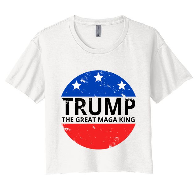 Trump The Great Maga King Logo Crop Top