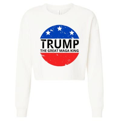 Trump The Great Maga King Logo Cropped Pullover Crew