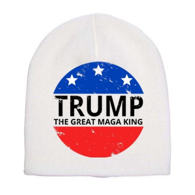 Trump The Great Maga King Logo Short Acrylic Beanie