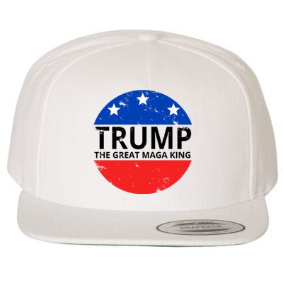 Trump The Great Maga King Logo Wool Snapback Cap