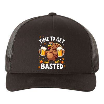 Time To Get Basted Funny Beer Thanksgiving Turkey Yupoong Adult 5-Panel Trucker Hat