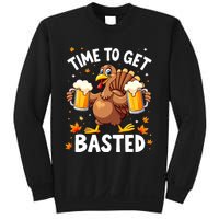 Time To Get Basted Funny Beer Thanksgiving Turkey Sweatshirt