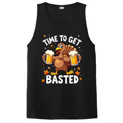 Time To Get Basted Funny Beer Thanksgiving Turkey PosiCharge Competitor Tank