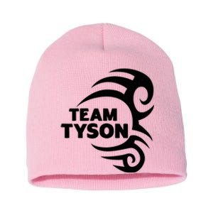 Team Tyson Gear For Lovers Who Like Tyson And His Tattoo Short Acrylic Beanie