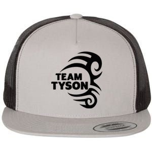 Team Tyson Gear For Lovers Who Like Tyson And His Tattoo Flat Bill Trucker Hat