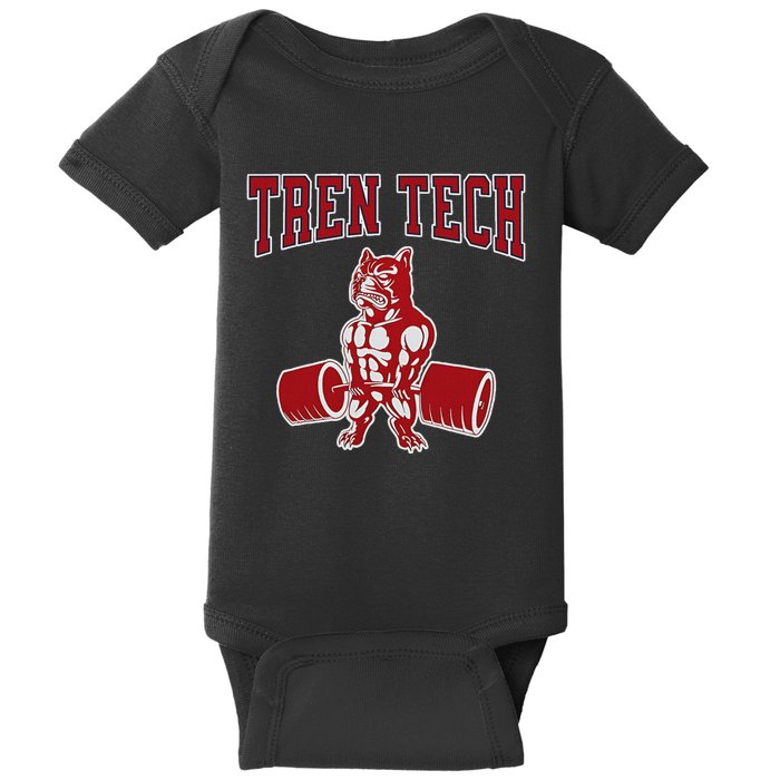 Tren Tech Gym Bodybuilding Baby Bodysuit