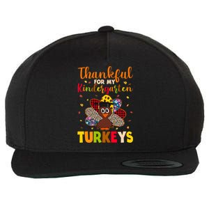 Teacher Thanksgiving Gift Thankful For Kindergarten Turkeys Cute Gift Wool Snapback Cap