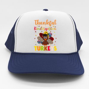 Teacher Thanksgiving Gift Thankful For Kindergarten Turkeys Cute Gift Trucker Hat