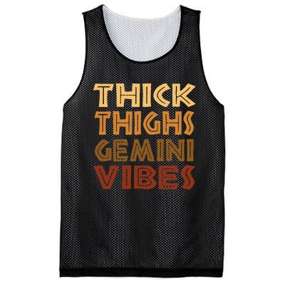 Thick Thighs Gemini Vibes Melanin Black  Afro Pride Mesh Reversible Basketball Jersey Tank