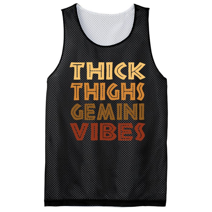 Thick Thighs Gemini Vibes Melanin Black  Afro Pride Mesh Reversible Basketball Jersey Tank