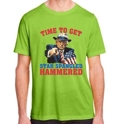 Time To Get Star Spangled Hammered Trump 4th Of July Meaningful Gift Adult ChromaSoft Performance T-Shirt