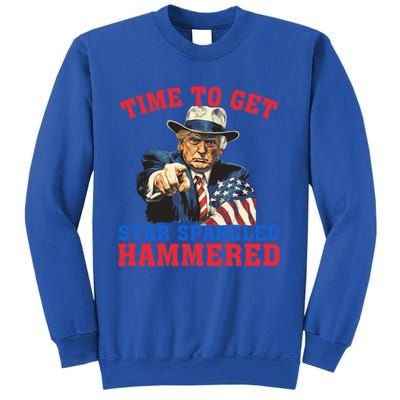 Time To Get Star Spangled Hammered Trump 4th Of July Meaningful Gift Sweatshirt